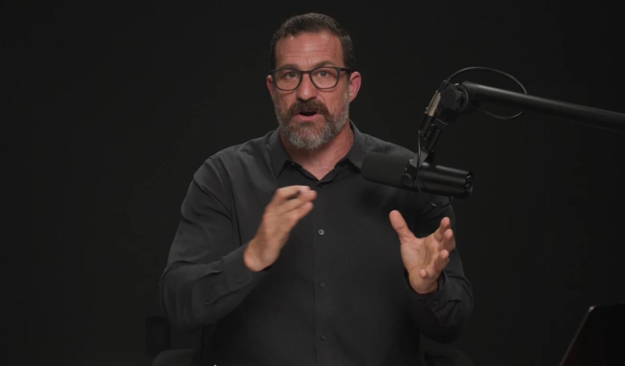 Andrew Huberman discussing lymphatic system health on Huberman Lab podcast episode.